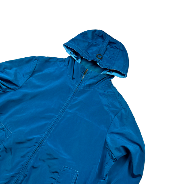 CP Company 2010 Nylon Shimmer Hooded Spellout Jacket - Medium