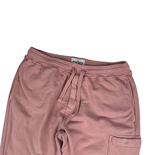 Stone Island 2021 Pink Cotton Pocket Joggers - XL