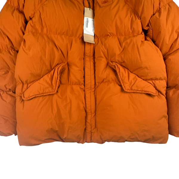 Ten C Orange New Arctic Base Down Puffer Jacket - Large