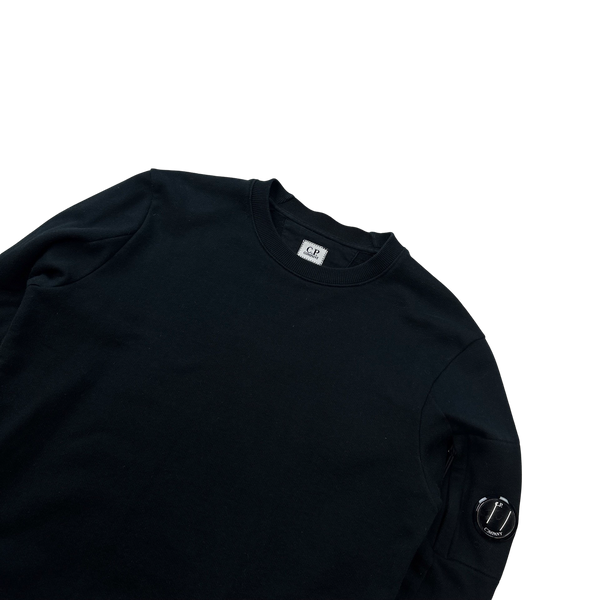 CP Company Black Cotton Crewneck Jumper - Small