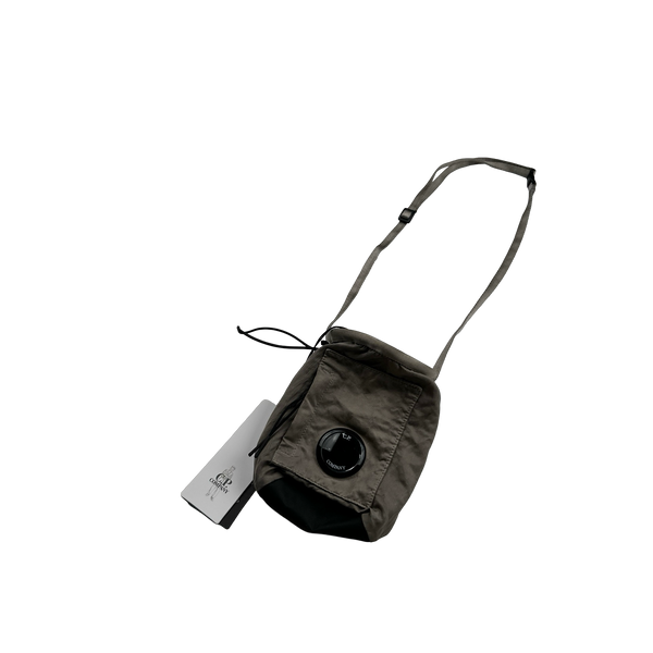CP Company Grey Nylon Wallet Drawstring Lens Viewer Bag