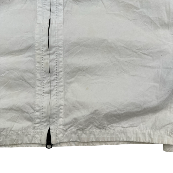 Stone Island 2018 White Cotton Zipped Overshirt - Large