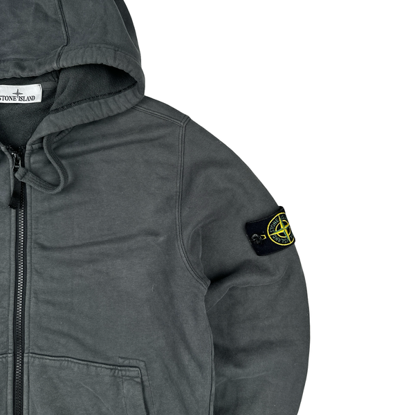 Stone Island 2023 Dark Grey Zipped Hoodie Cotton Tracksuit - Medium