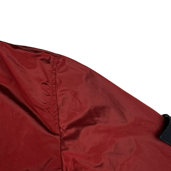 Stone Island 2005 Red Velvet Lined Shimmer Jacket - Medium