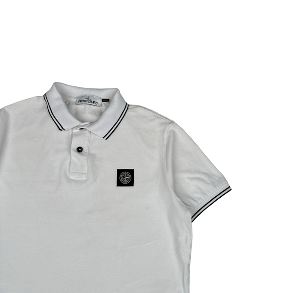 Stone Island 2019 White Polo Shirt - Large