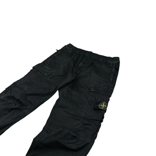 Stone Island 2022 Black RE T Cargo Trousers - 34"