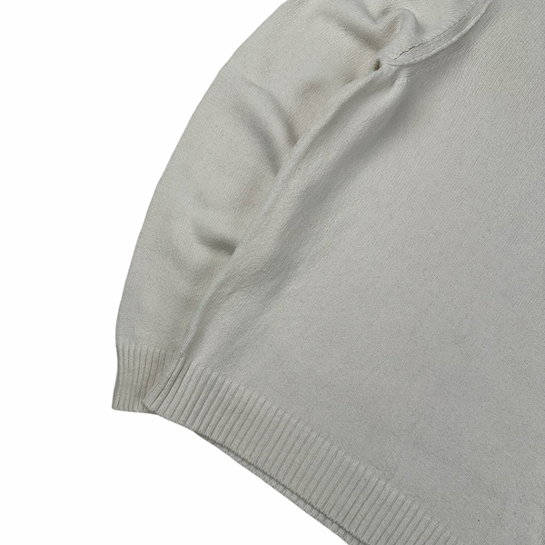 Stone Island 2006 White Knitted Crewneck Jumper - Medium