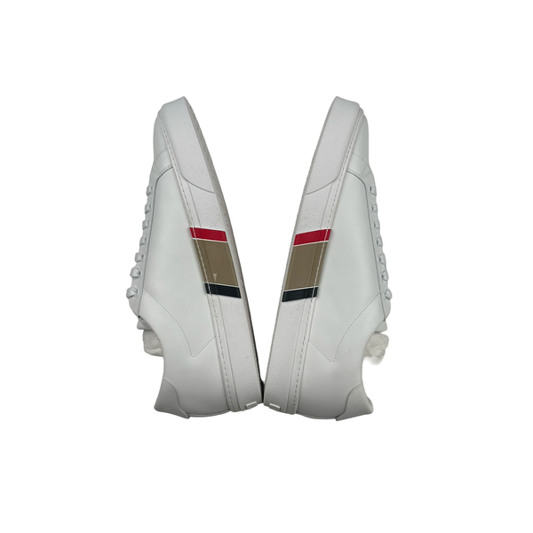 Burberry Rangleton Low White Small Stripe Leather Shoes - UK 12