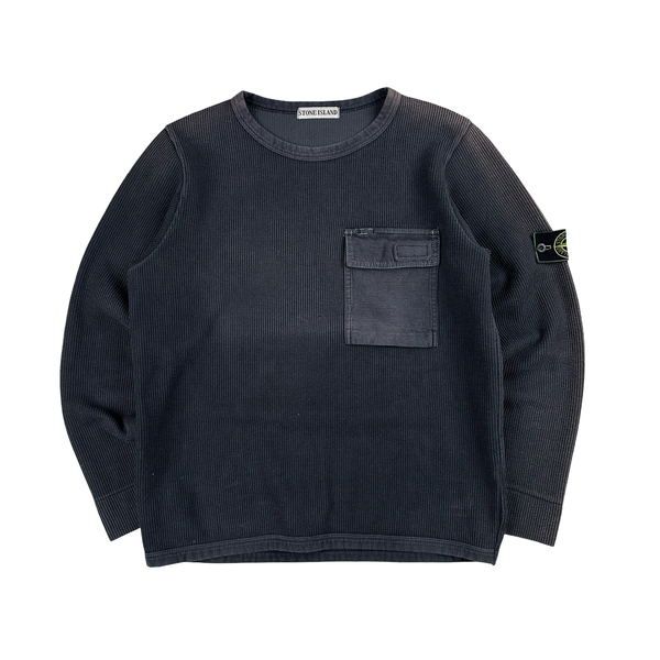 Stone Island Vintage 1999 Navy Pullover Sweater - Medium