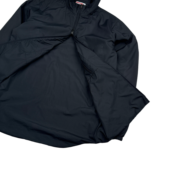 Prada Black Red Tab Soft Shell Quilted Jacket - Medium