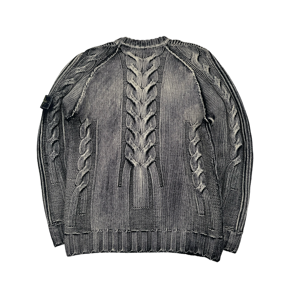 Stone Island 2018 Black Frost Wool Knit Jumper - XXL