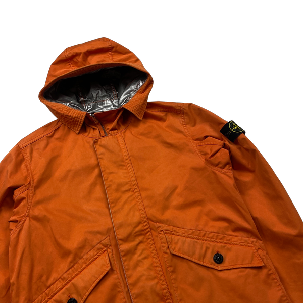 Stone Island Reversible Silver Orange Spaceman Raso Gommato
