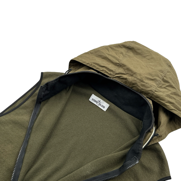 Stone Island 2013 Khaki Cotton Foldout Hood Gilet - 3XL