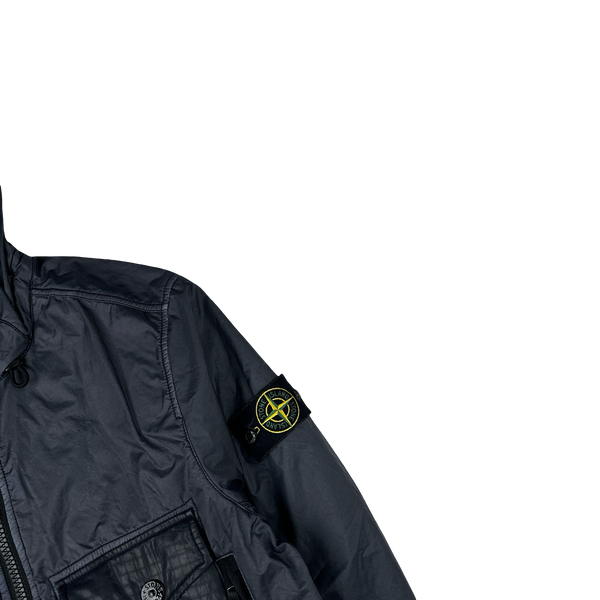Stone Island 2020 Black Lamy Flock Jacket - Small