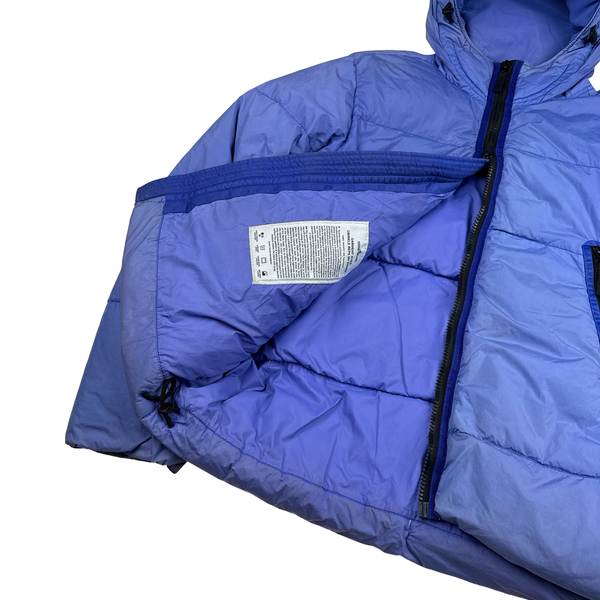 Stone Island 2021 Blue Crinkle NY Down Puffer Jacket - Large