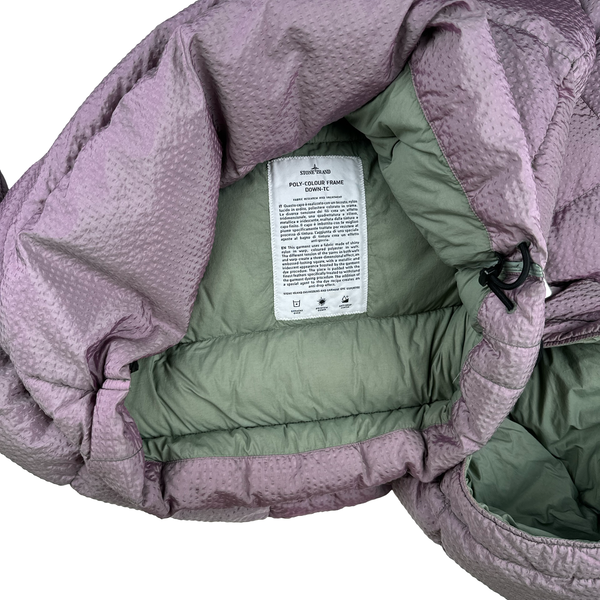 Stone Island Purple Green Lined Poly Colour Frame Down TC Jacket
