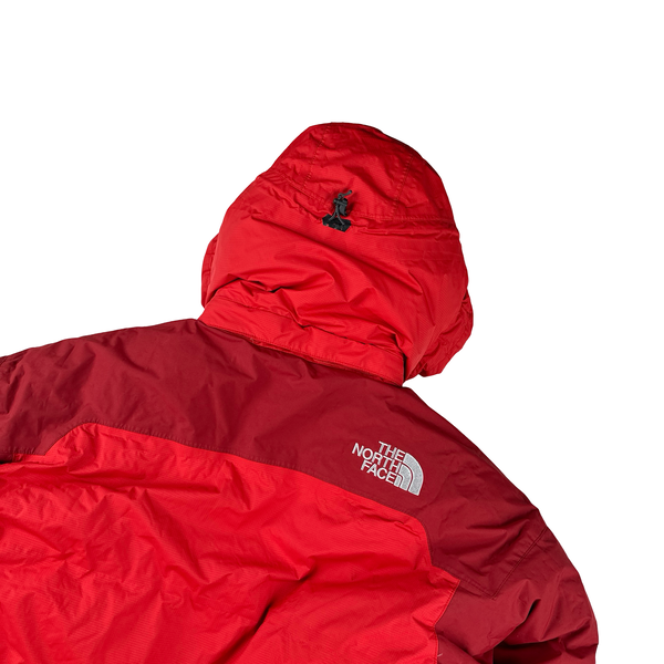 North Face Red Himalayan Summit Series 800 Down Hooded Puffer Jacket - Medium
