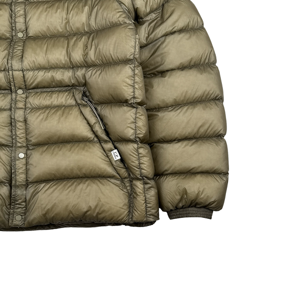 CP Company Umber Down Filled DD Shell Liner Puffer Jacket - Large