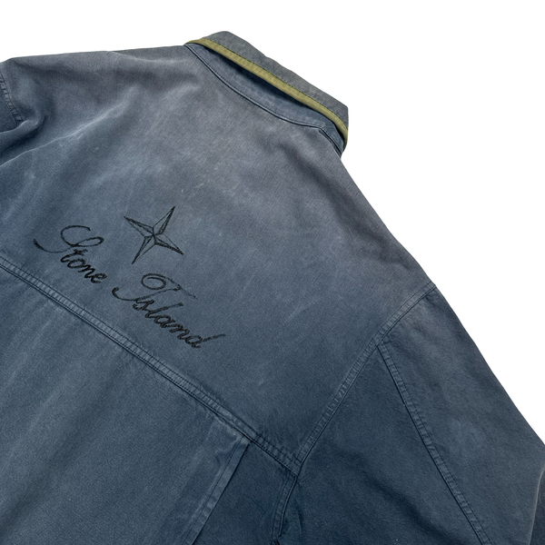 Stone Island 1987 Spellout Denim Carpenter Vintage Jacket - Large