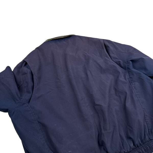 Ralph Lauren Navy Harrington Zipped Jacket - Large
