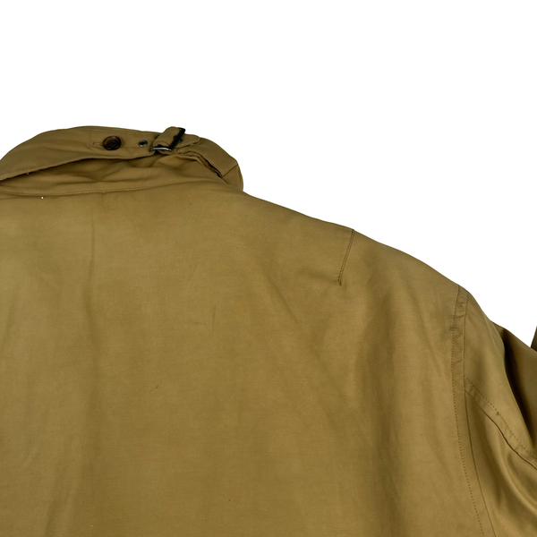 Ralph Lauren Beige Quilted Fleece Lining Collard Jacket - XL