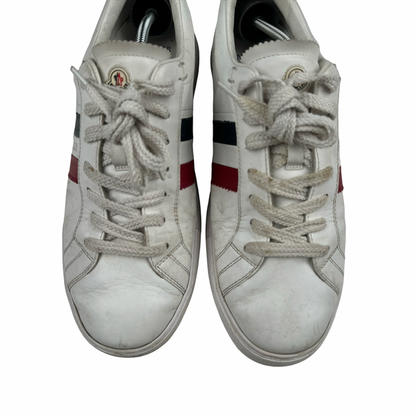 Moncler Striped Leather Low Top Sneaker Trainers - UK 9