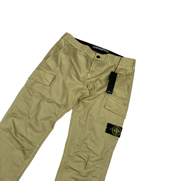 Stone Island 2023 Slim Tan Cargo Trousers - 33"
