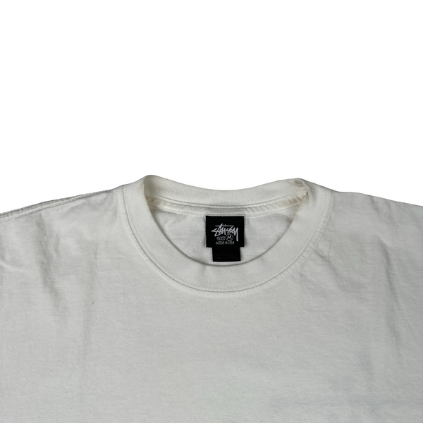 Stussy White Cotton Graphic T Shirt - Medium