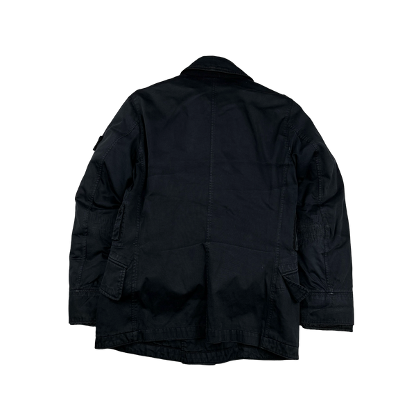 Stone Island 2010 Navy Raso Gommato Down Lined Jacket - Small