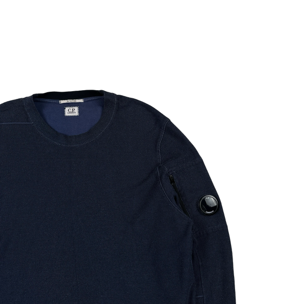 CP Company 3D Tacting Navy Crewneck Jumper - Large