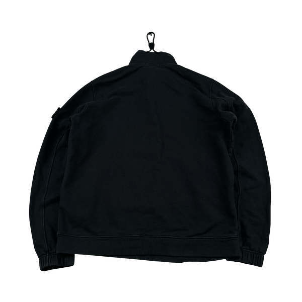 Stone Island 2020 Black Pullover Quarter Zip Smock Jumper - Large
