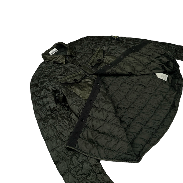 Stone Island 2015 Dark Green Down Filled Overshirt - Large