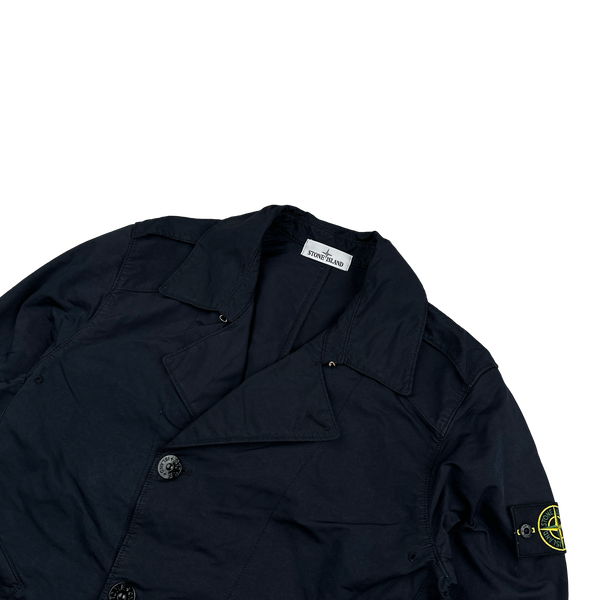 Stone Island Navy David TC Trench Jacket - Large