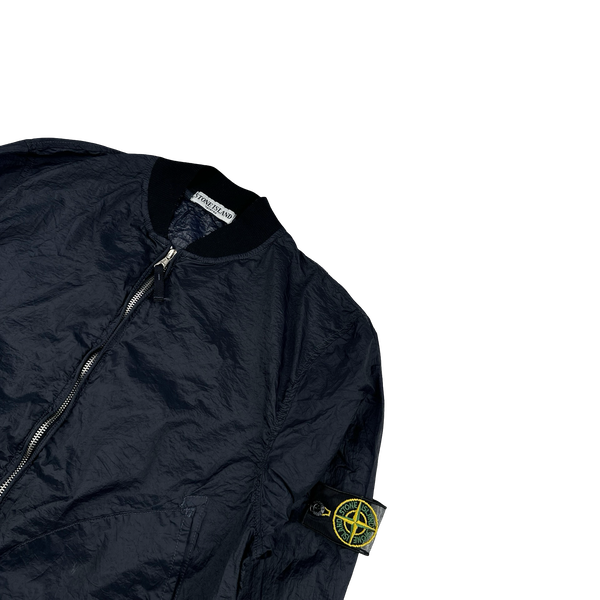 Stone Island 2008 Navy Mesh Badge Lightweight Jacket - Large