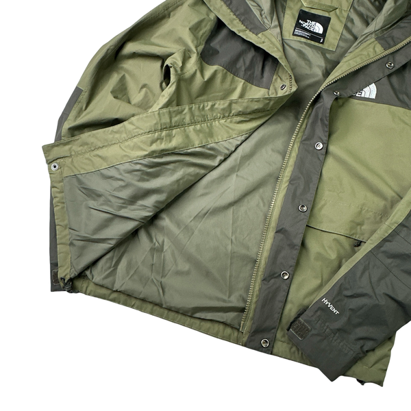 North Face Hyvent Green Colour Block Waterproof Rain Jacket - Small