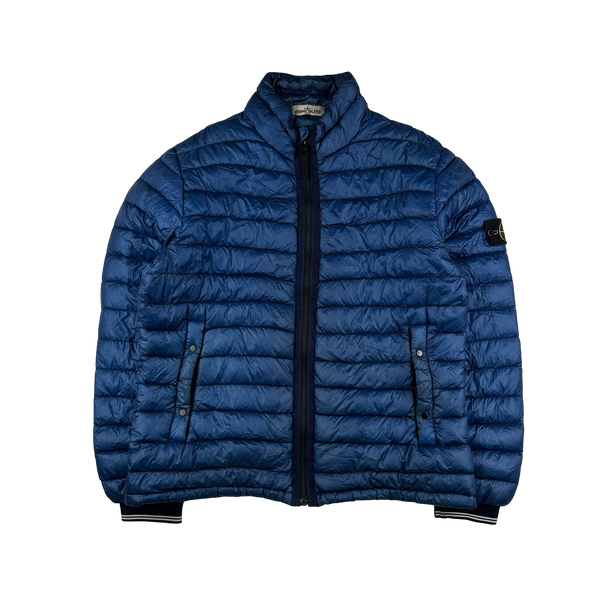 Stone Island Blue Garment Dyed Down Puffer Jacket - XL