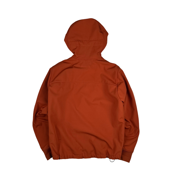 CP Company Orange Soft Shell Goggle Hooded Zipped Jacket - XXL
