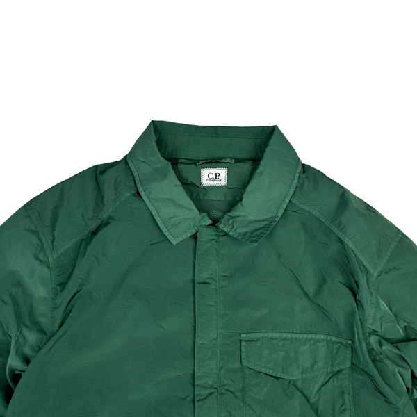 CP Company Chrome R Pine Green Zipped Overshirt - XXL