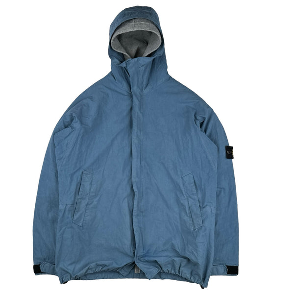 Stone Island 2004 Blue Duel Layer Cotton Parka Jacket - XL