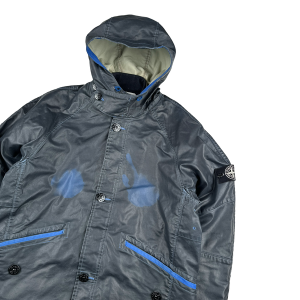 Stone Island Blue 2009 Dutch Rope Waxed Ice Jacket - XL