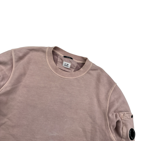 CP Company Pink Cotton Crewneck Jumper - Medium