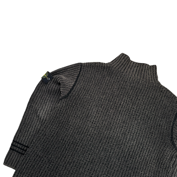Stone Island Vintage 2003 Thick Knit Button Up Cardigan - XXL