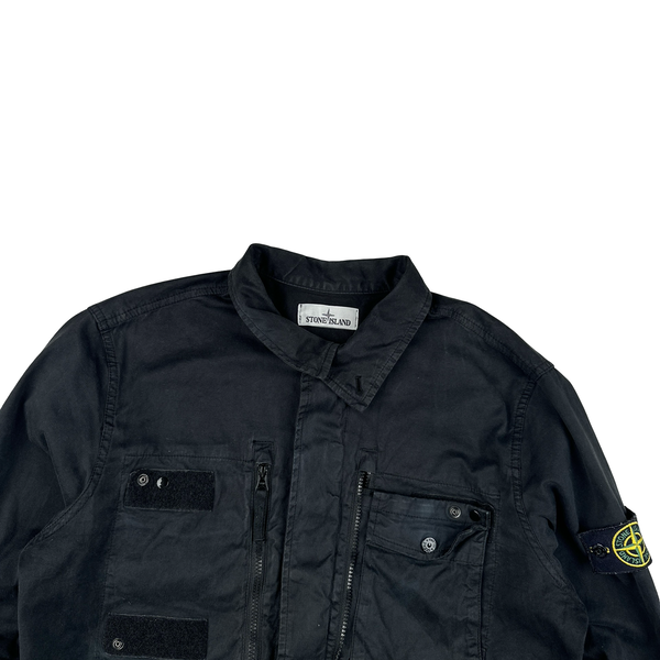 Stone Island 2015 Black Thick Cotton Multi Pocket Jacket - Large