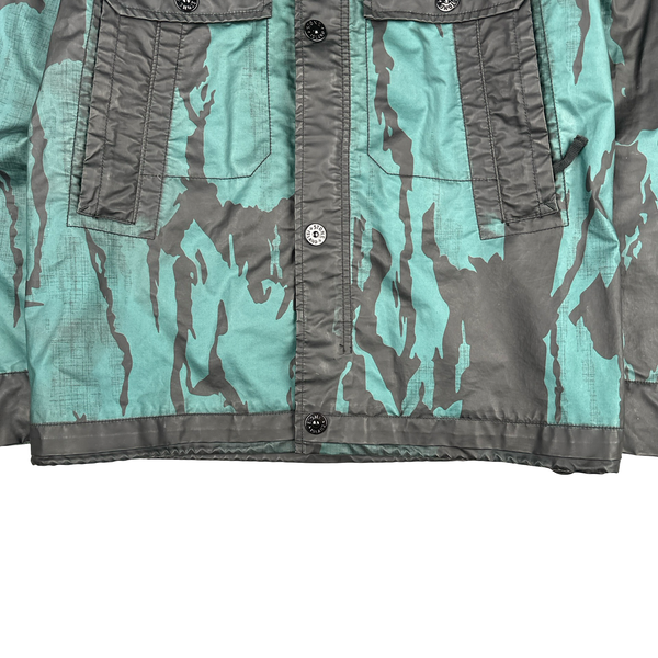 Stone Island 2015 Reverse Colour Process Raso Gommato Flowing Camo Jacket - Medium