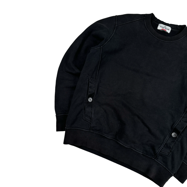 Stone Island Supreme 2014 Black Cotton Spellout Tracksuit Set - Large