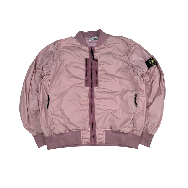 Stone Island 2017 Pink Garment Dyed Crinkle Reps Jacket - 3XL