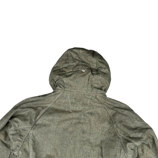 CP Company Melange Light Waxed Cotton Seed 3 Multi Pocket Jacket - XS