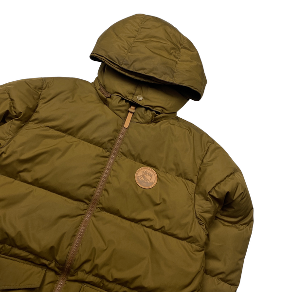 Stussy Brown Multipocket Puffer Jacket - Medium