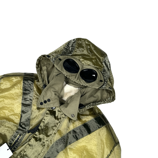 CP Company Green Kan D Shearling Lined Goggle Jacket - Large