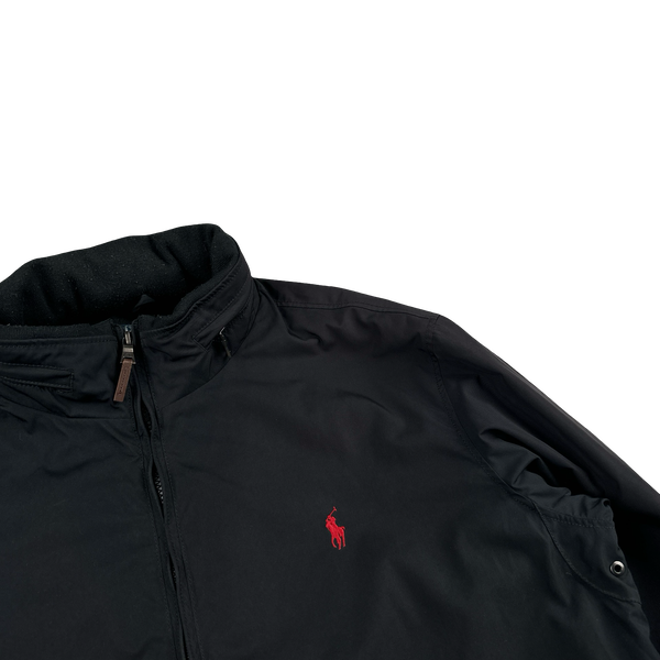 Ralph Lauren Black Cotton Fleece Lined Jacket - XL